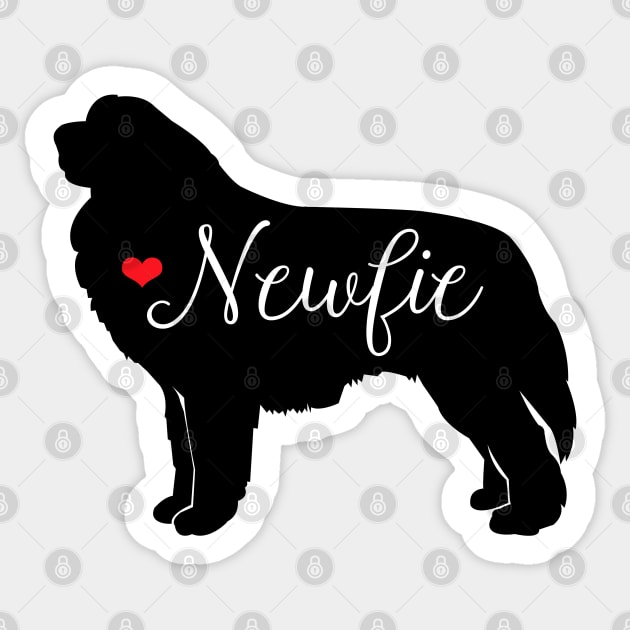 Newfie Love Newfoundland Dog Breed Classic Blue Sticker by JessDesigns